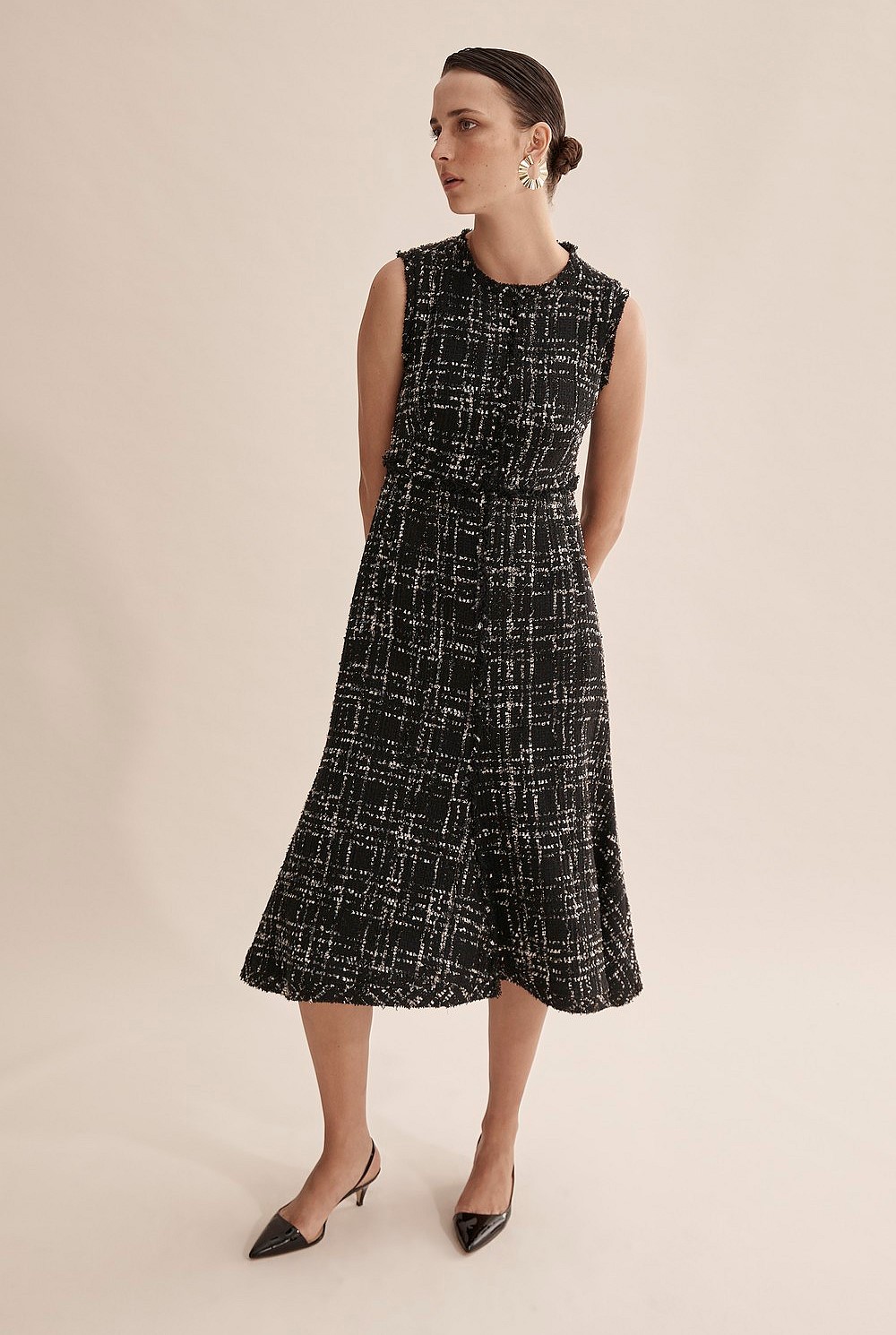 Tweed Midi Dress