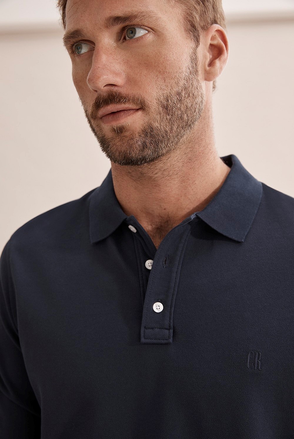 Long Sleeve Pique Polo