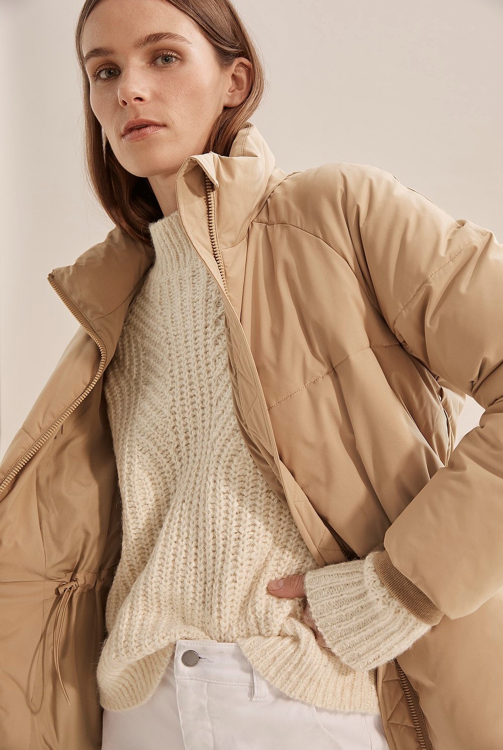 Short Recycled Polyester Puffer Jacket