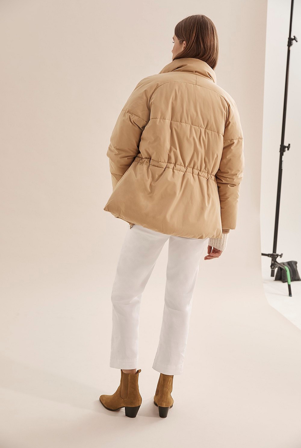 Short Recycled Polyester Puffer Jacket