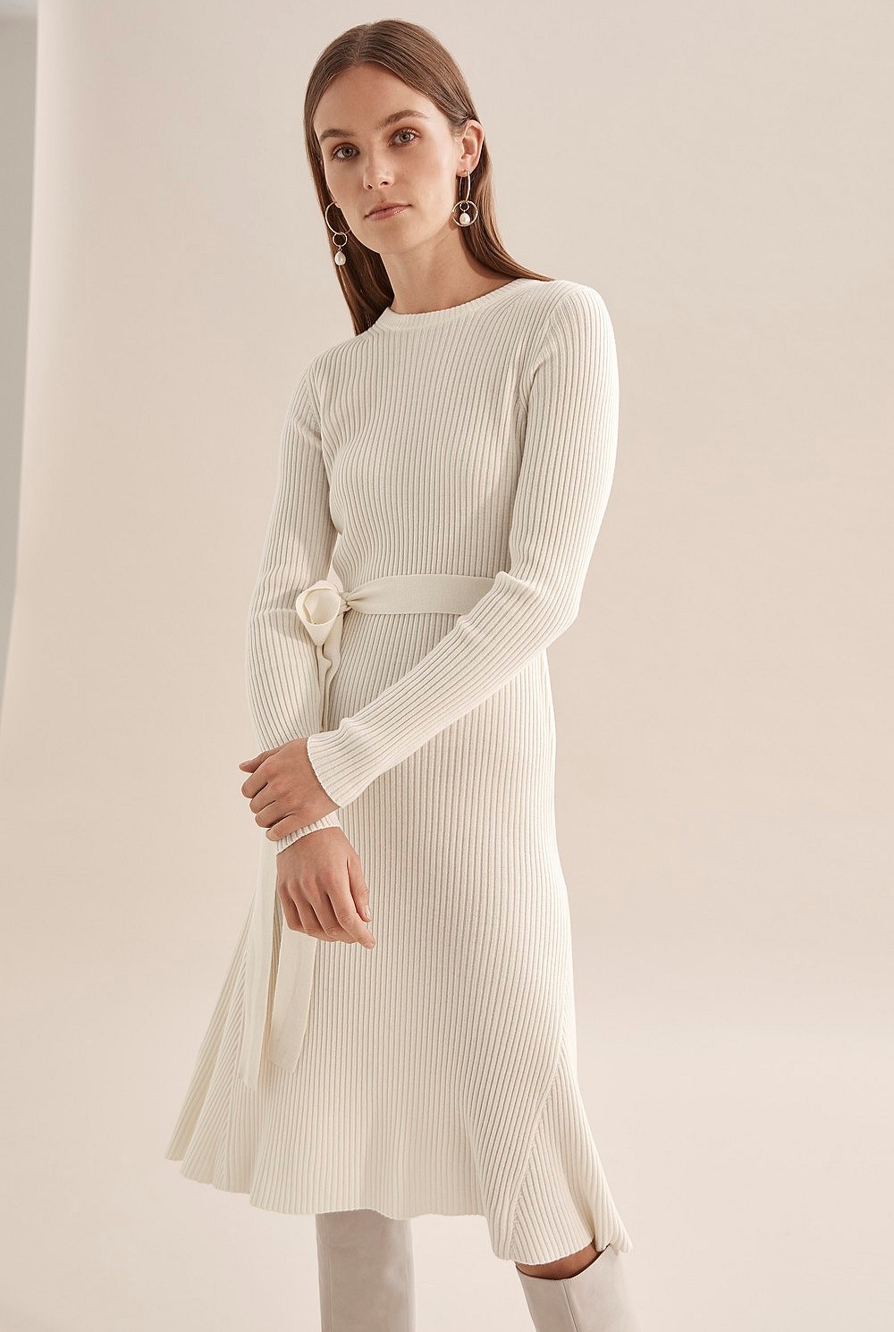 Long Sleeve Wool Knit Dress