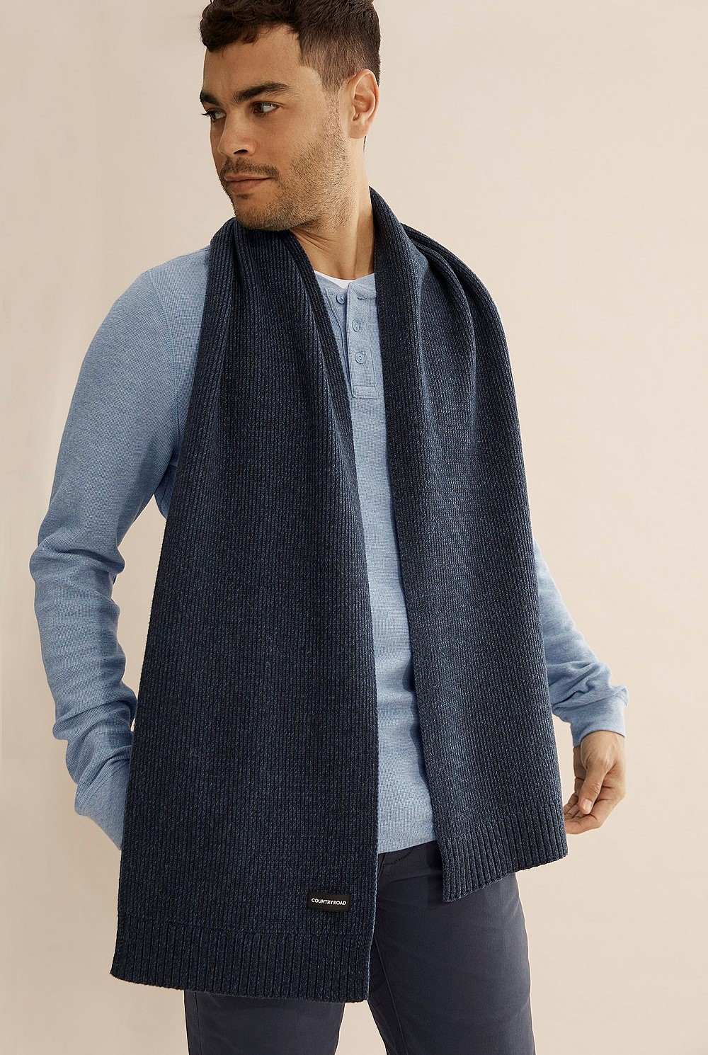 Two Tone Rib Scarf