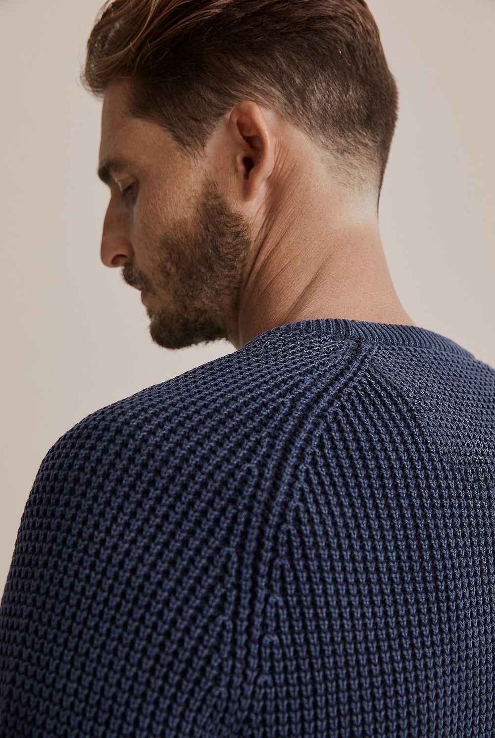 Waffle Cotton Crew Knit