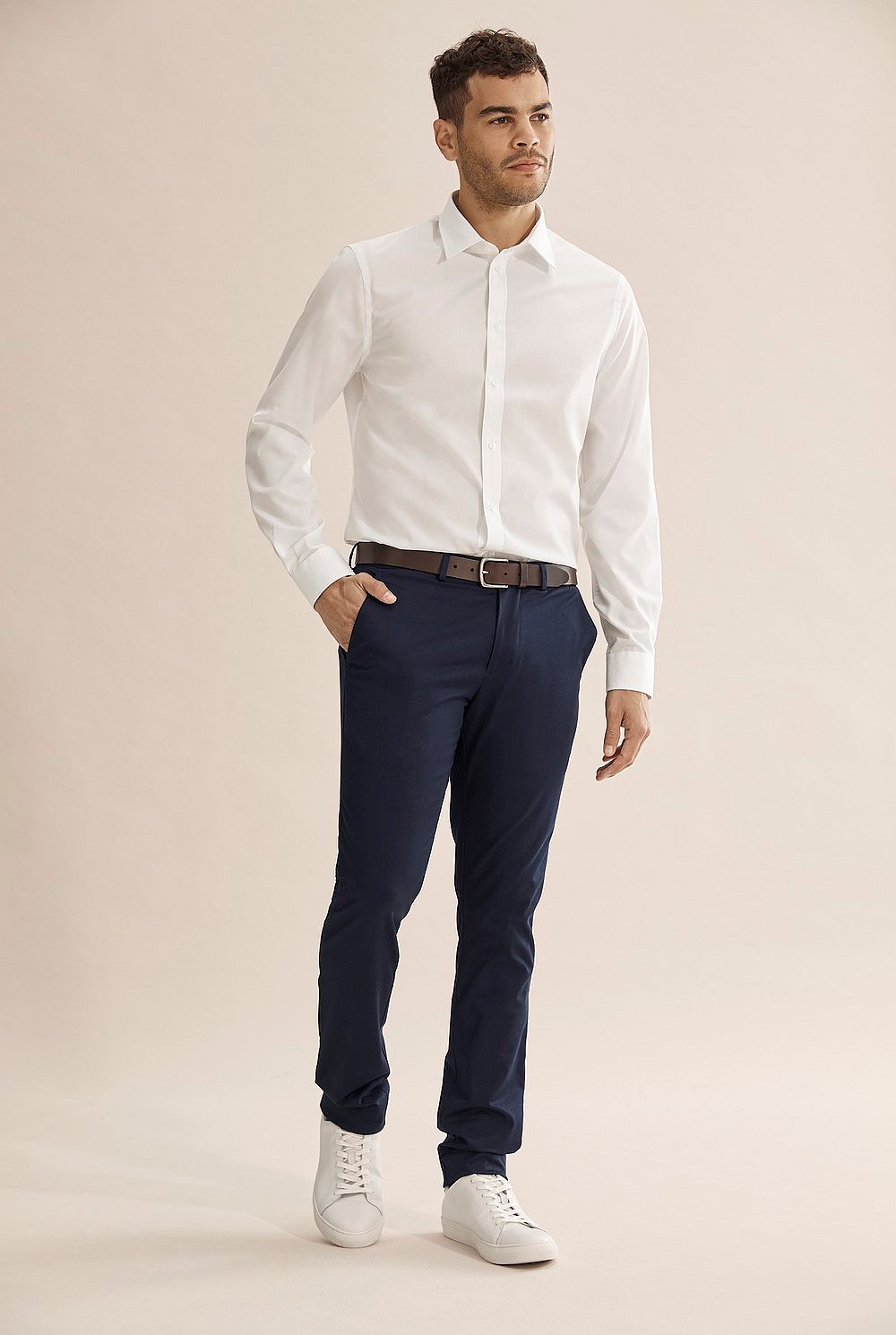 Slim Poplin Travel Shirt