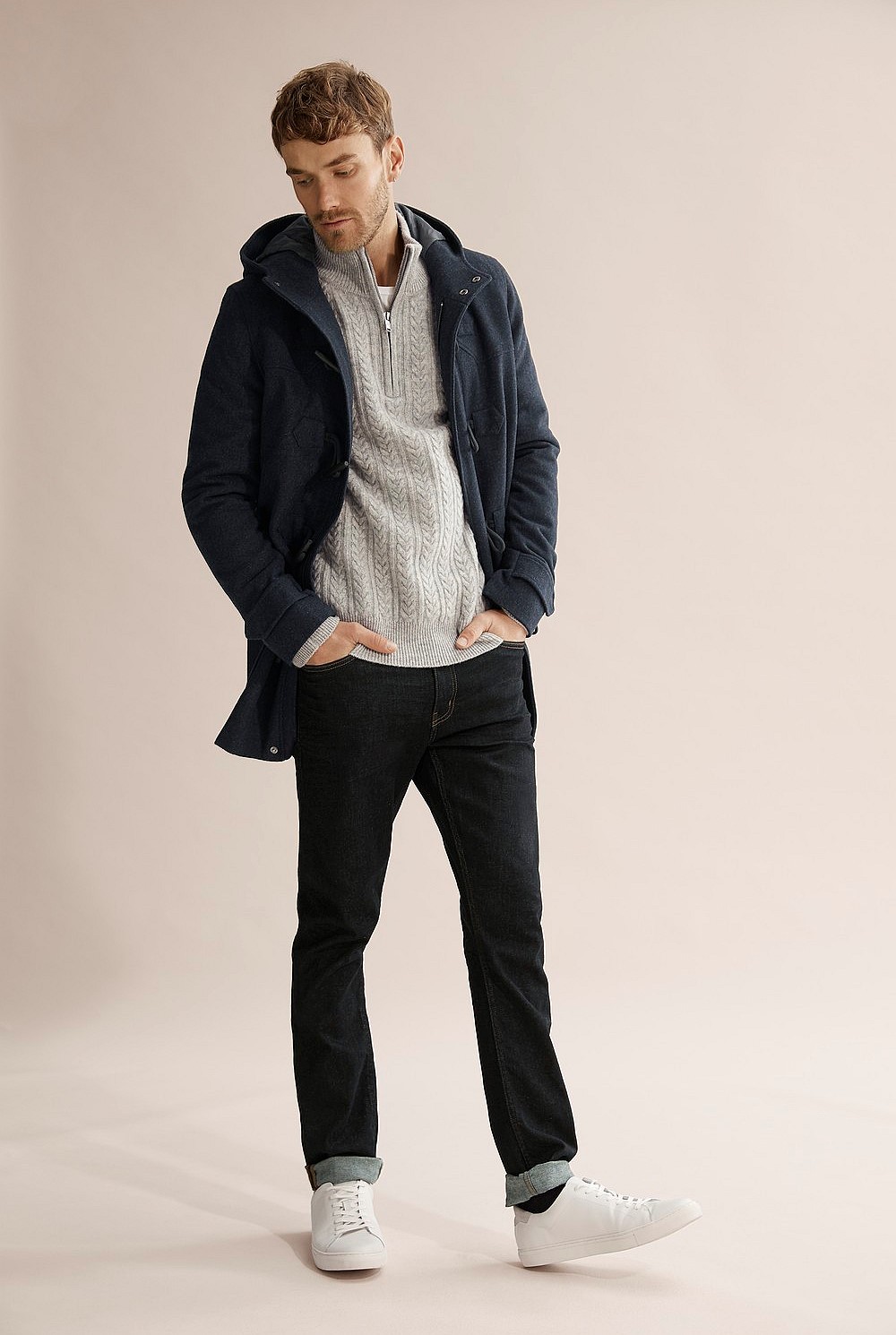 Cable Half Zip Knit