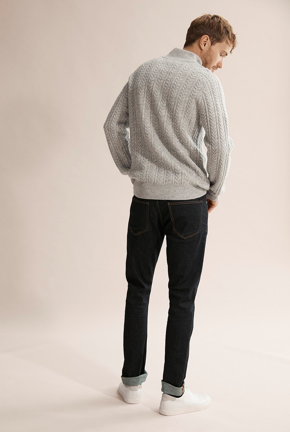 Cable Half Zip Knit