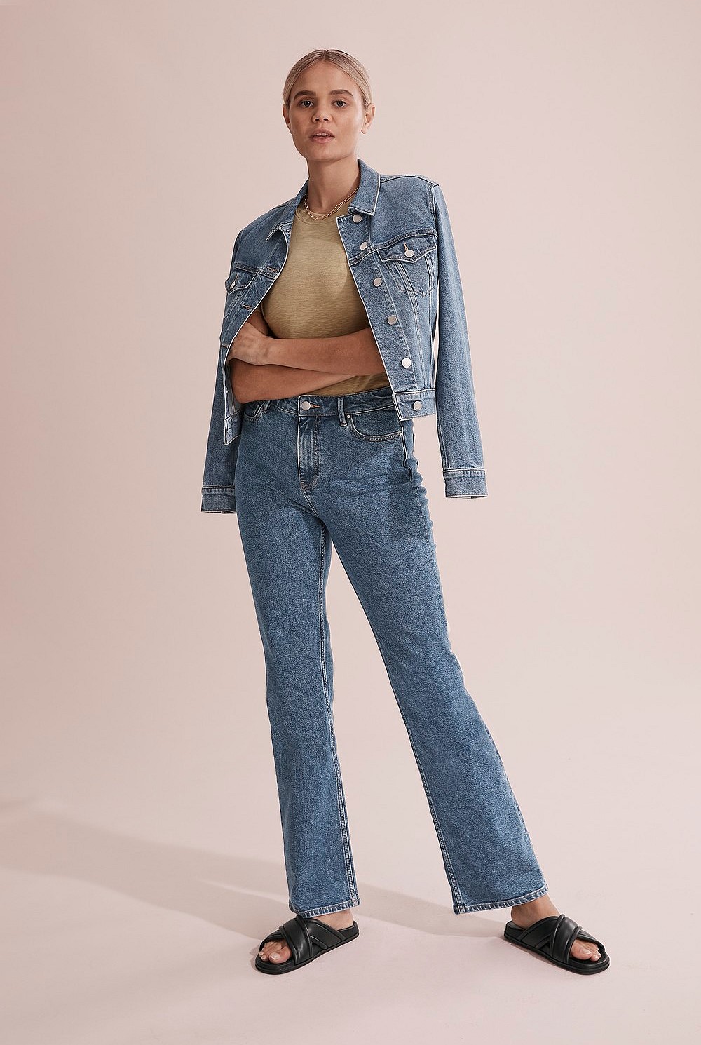 Australian Cotton Longline Kick Flare Jean