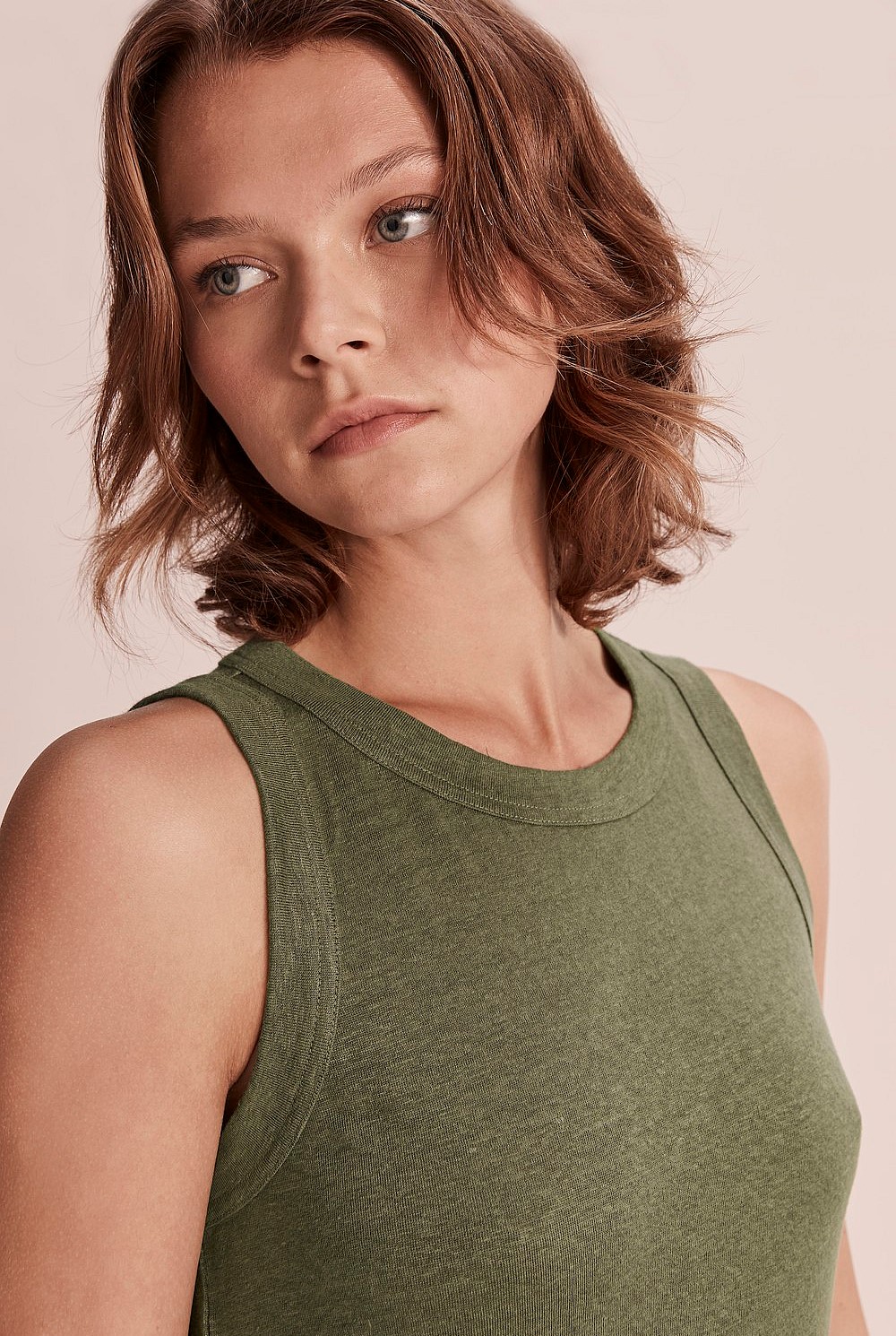 Linen Jersey Tank Dress