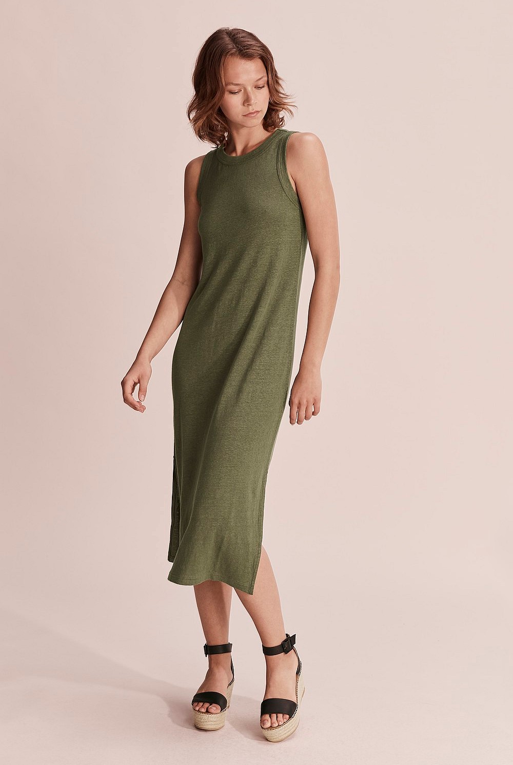 Linen Jersey Tank Dress