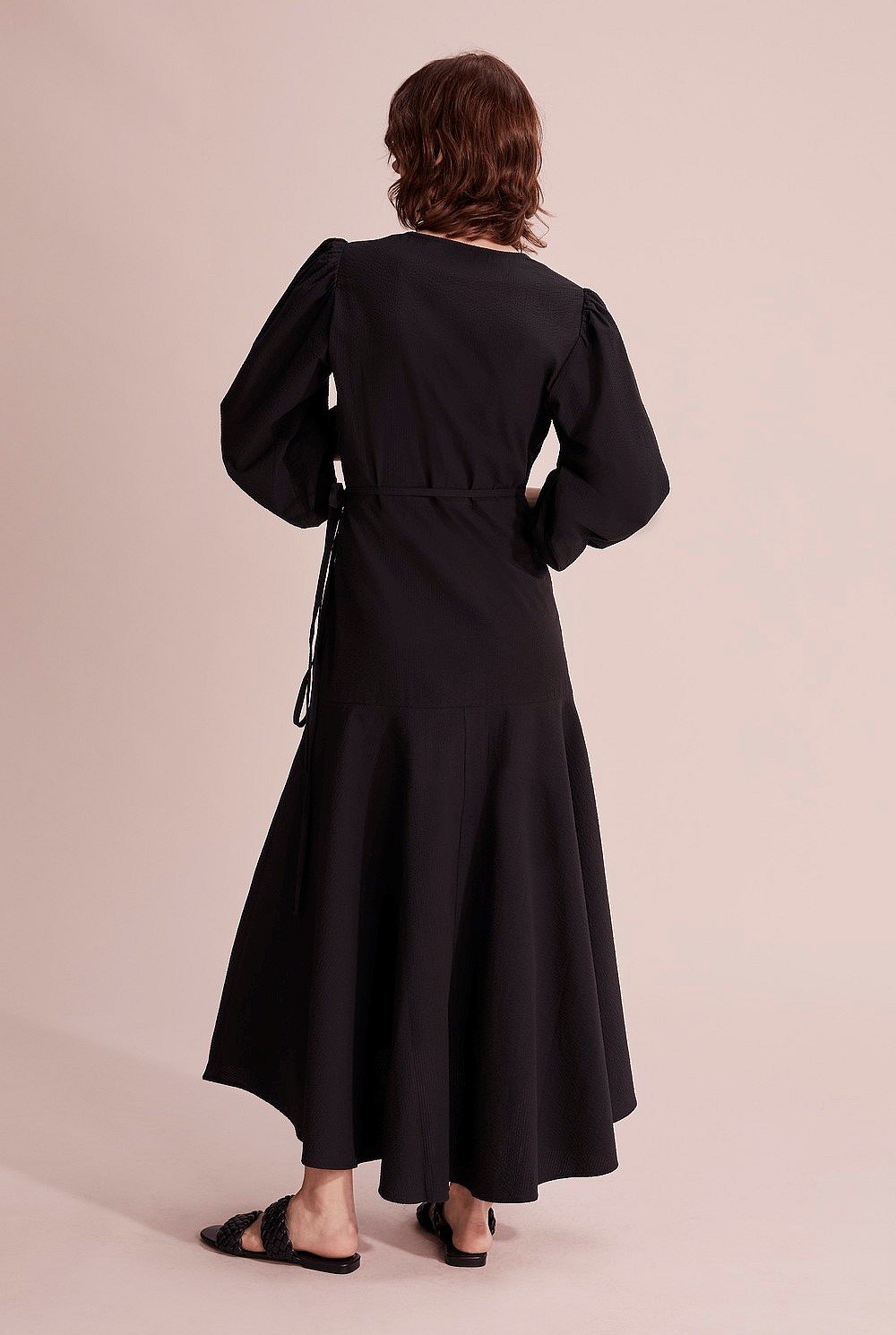 Seersucker Wrap Dress