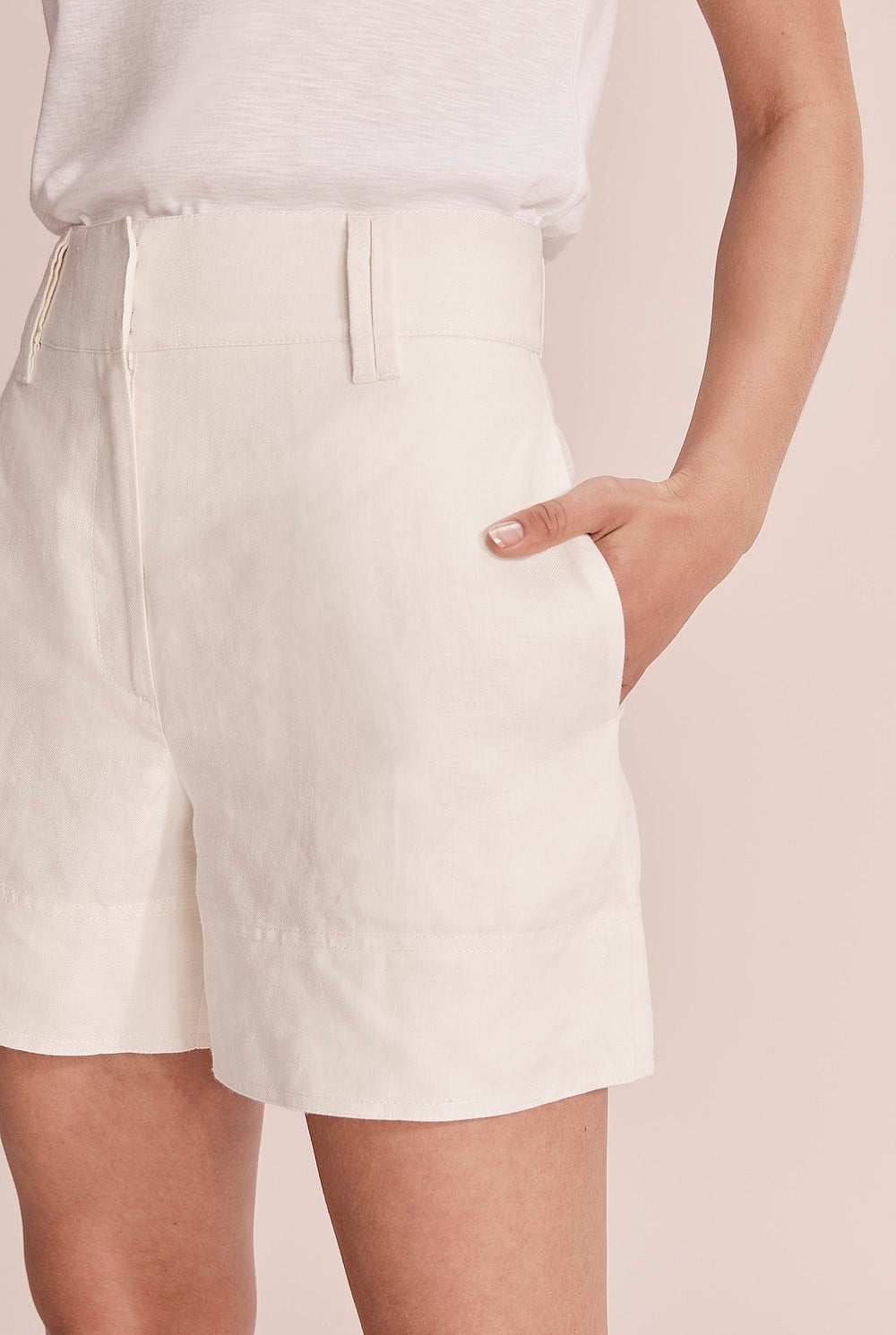 Linen Wide Leg Short