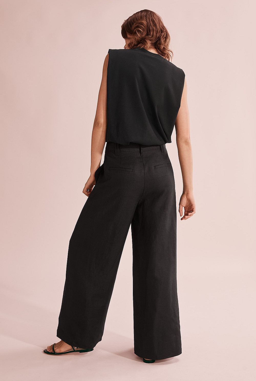 Organically Grown French Linen Wide Leg Pant