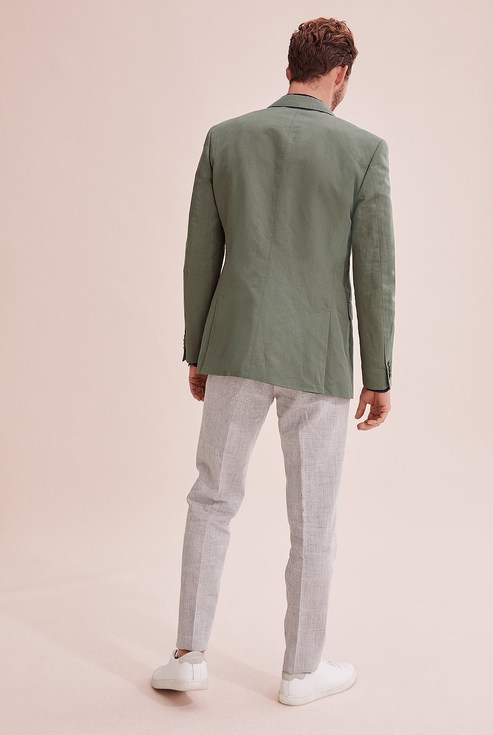 Slim Cotton Linen Blazer