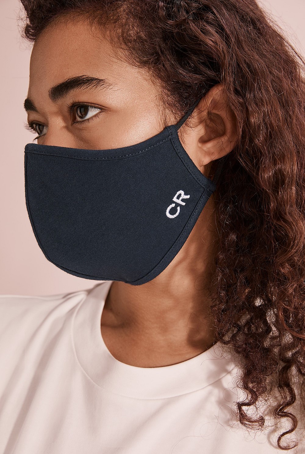 CR Embroidered Cotton Mask