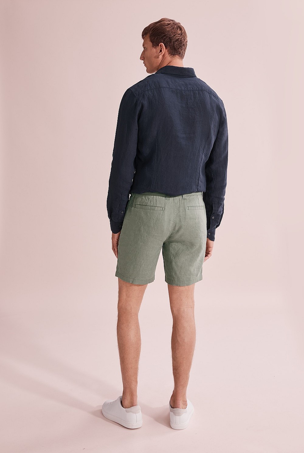 Linen Button Front Short