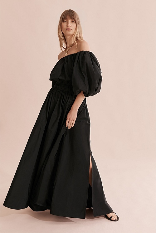 Black Taffeta Maxi Skirt Skirts Country Road