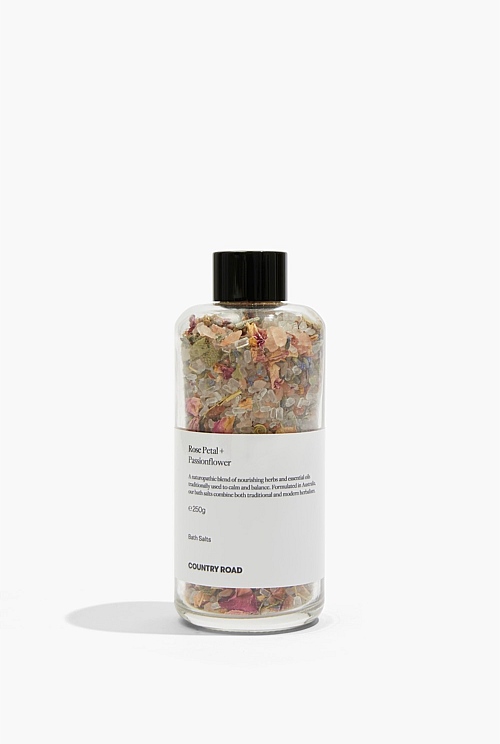 Multicolour Rose Petal + Passionflower Bath Salts 250g Australian