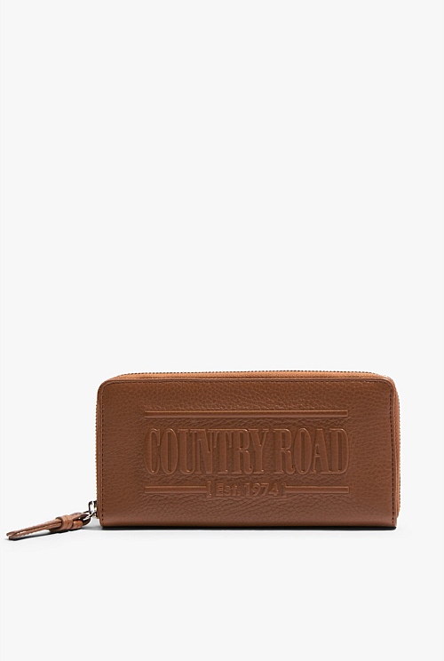 country road travel wallet