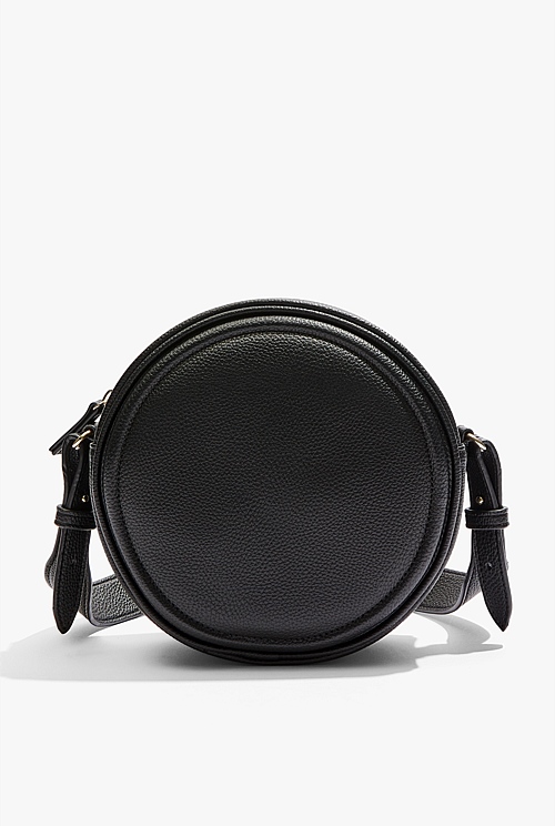 Black Branded Round Crossbody Bag Bags Country Road