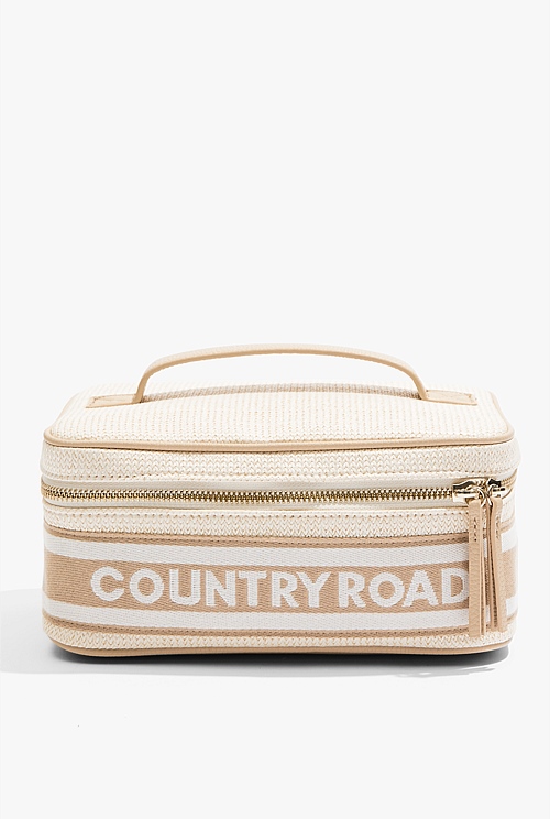Natural Mid Branded Cosmetic Bag Bags Country Road