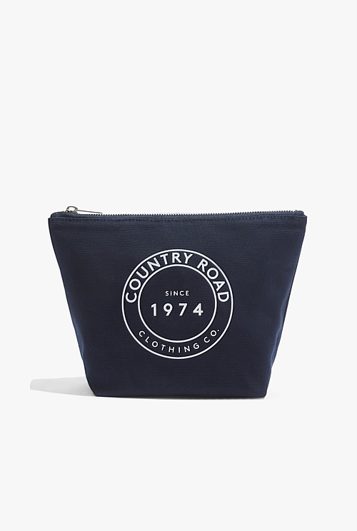 Navy CR Branded Cosmetic Bag Bags Country Road