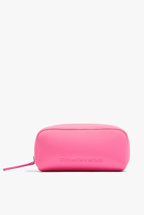 Flamingo Pink Neoprene Mini Cosmetic Bag Bags Country Road