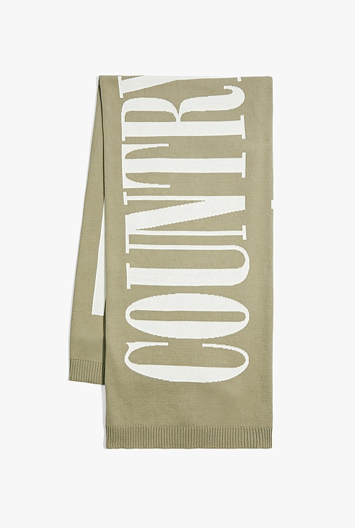 Olive Organically Grown Cotton Heritage Knit Throw Throws Country Road