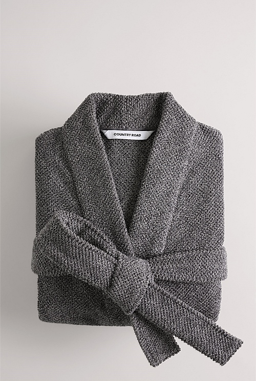 Charcoal Marle Calo Australian Cotton Bath Robe Sleepwear Country Road