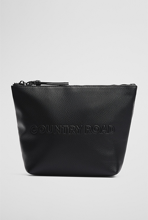 Black Branded Detail Tri Cosmetic Bag Bags Country Road