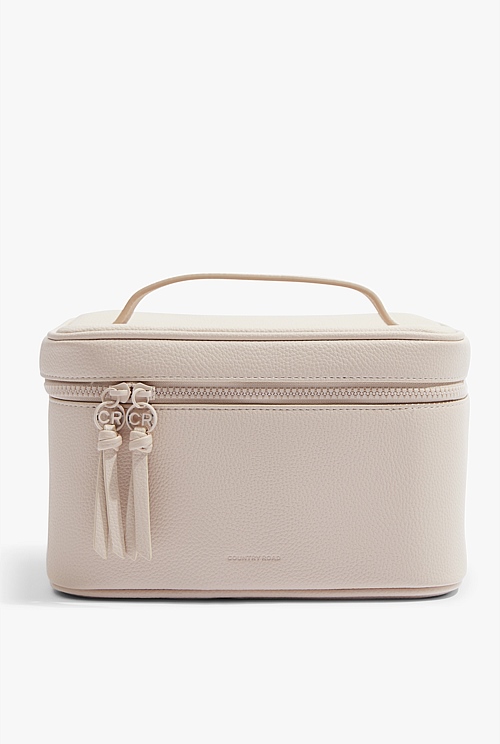 Antique White Branded Detail Cosmetic Bag Bags Country Road