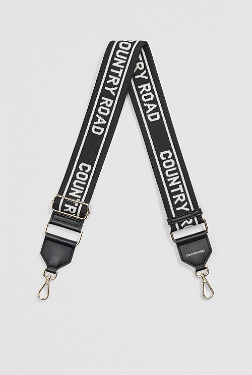 Black Stripe Branded Bag Strap - Bags | Country Road