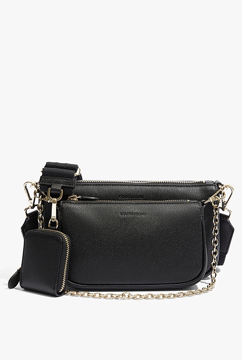 Black Double Pouch Crossbody Bag - Best Sellers | Country Road
