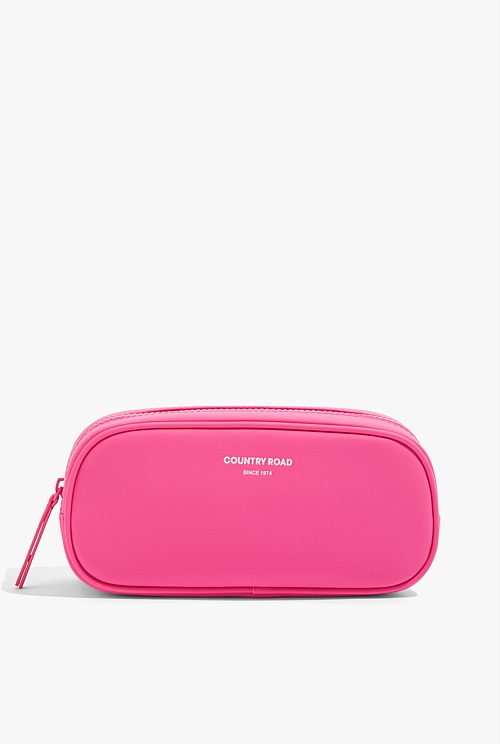 Candy Pink Coated Mini Cosmetic Case Bag Bags Country Road