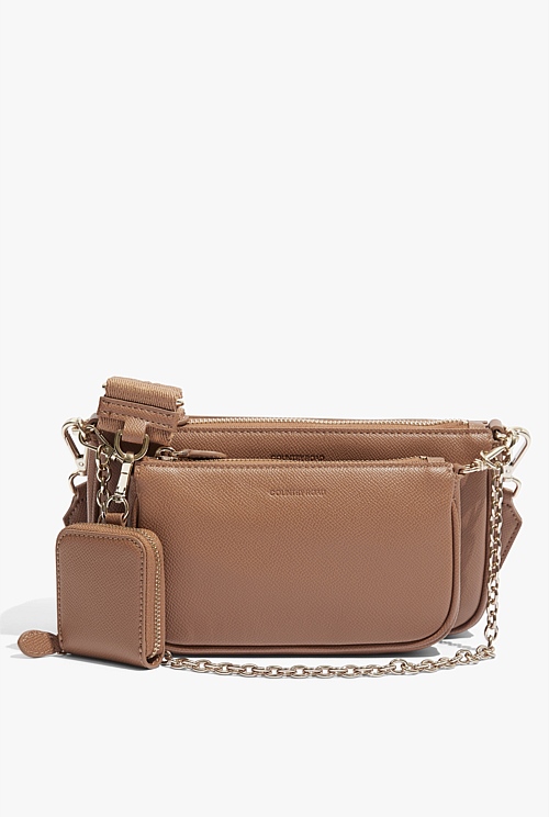 Camel Double Pouch Crossbody Bag Bags Country Road
