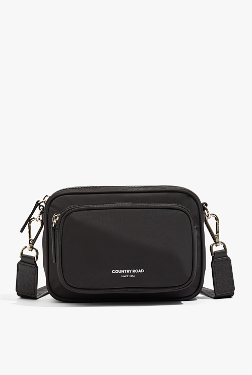 Black Recycled Polyester Mini Soft Crossbody Bag - Best Sellers ...