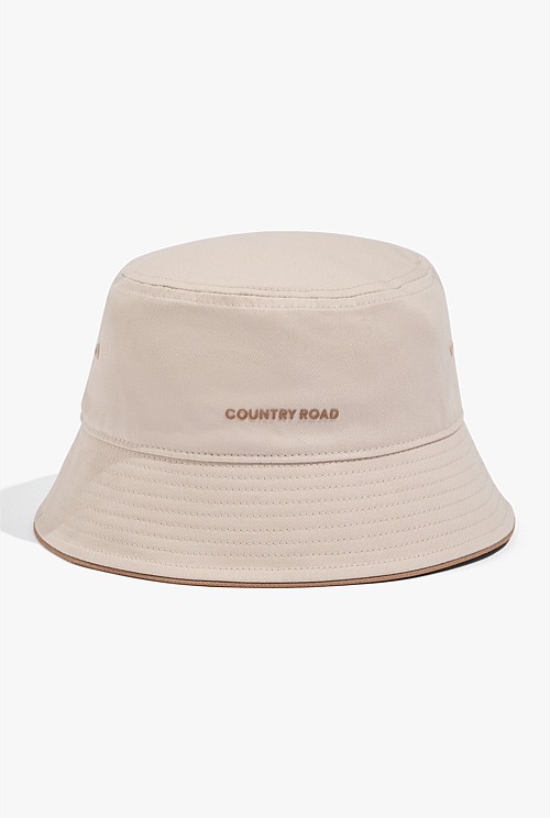 Natural Branded Bucket Hat - Hats, Scarves & Gloves | Country Road