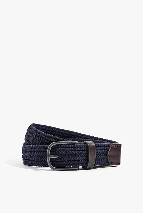 The Lil' Nantucket Chevron Woven Stretch Belt