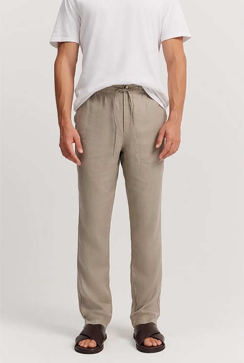 Pebble Organically Grown Linen Jogger - Pants | Country Road