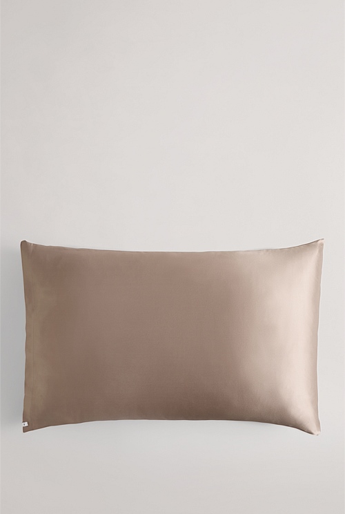 Mocha Silk Pillowcase Natural Fibres Country Road