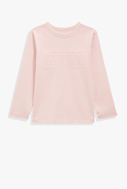 Mineral Pink Verified Australian Cotton Long Sleeve Heritage T-Shirt ...