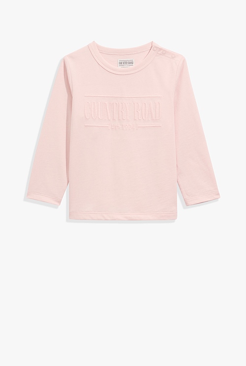 Mineral Pink Verified Australian Cotton Long Sleeve Heritage T-Shirt ...
