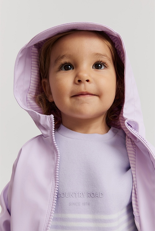 Lilac Hooded Rain Jacket Jackets & Coats Country Road