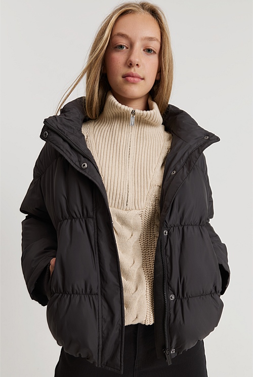 Teen Recycled Polyester Puffer Jacket - Jackets & Coats | Country Road