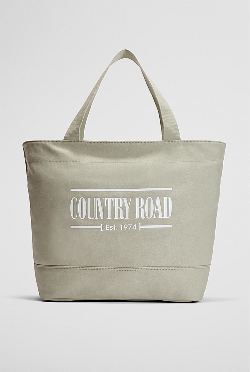 Dark Pistachio Australian Cotton Printed Heritage Shopper Bags