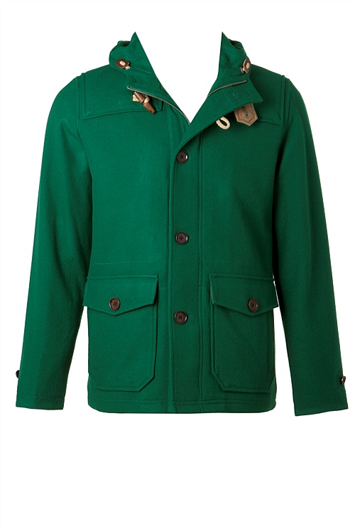 Green Wool Blend Duffel Coat Clothing Country Road