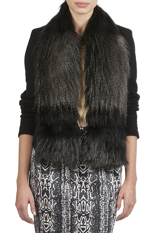 Blocked Faux Fur Scarf Scarves Country Road