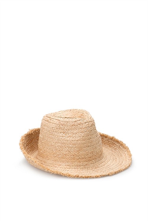 Natural High Crown Raffia Hat - Accessories | Country Road