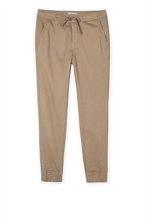 Stone Garment Dye Jogger - Pants | Country Road