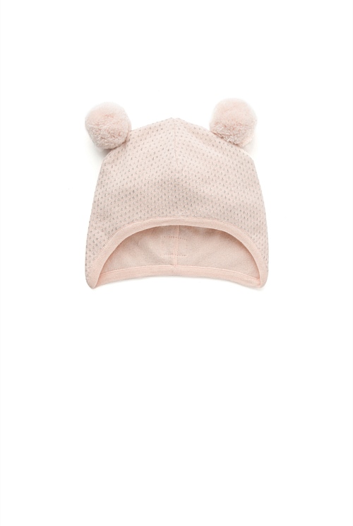 Pale Pink Birdseye Knit Beanie Accessories Country Road