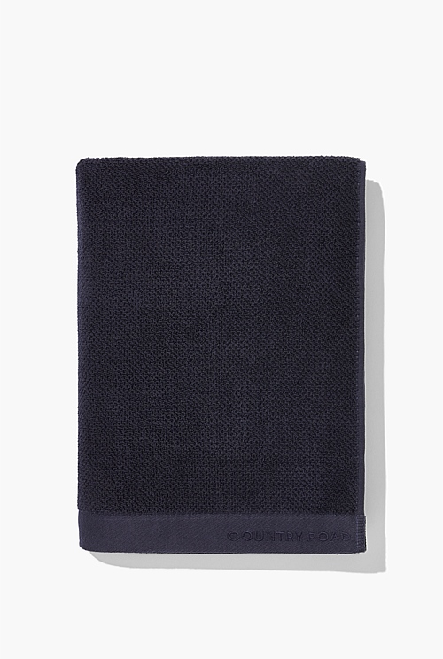 Navy Calo Australian Cotton Bath Sheet Towels & Mats Country Road